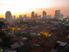 a Jakarta sunset