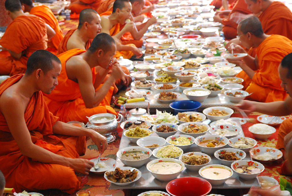 Most Khmers believe that preparing food for monks is an act that transfers merit to the hungry ghosts, By: iF8