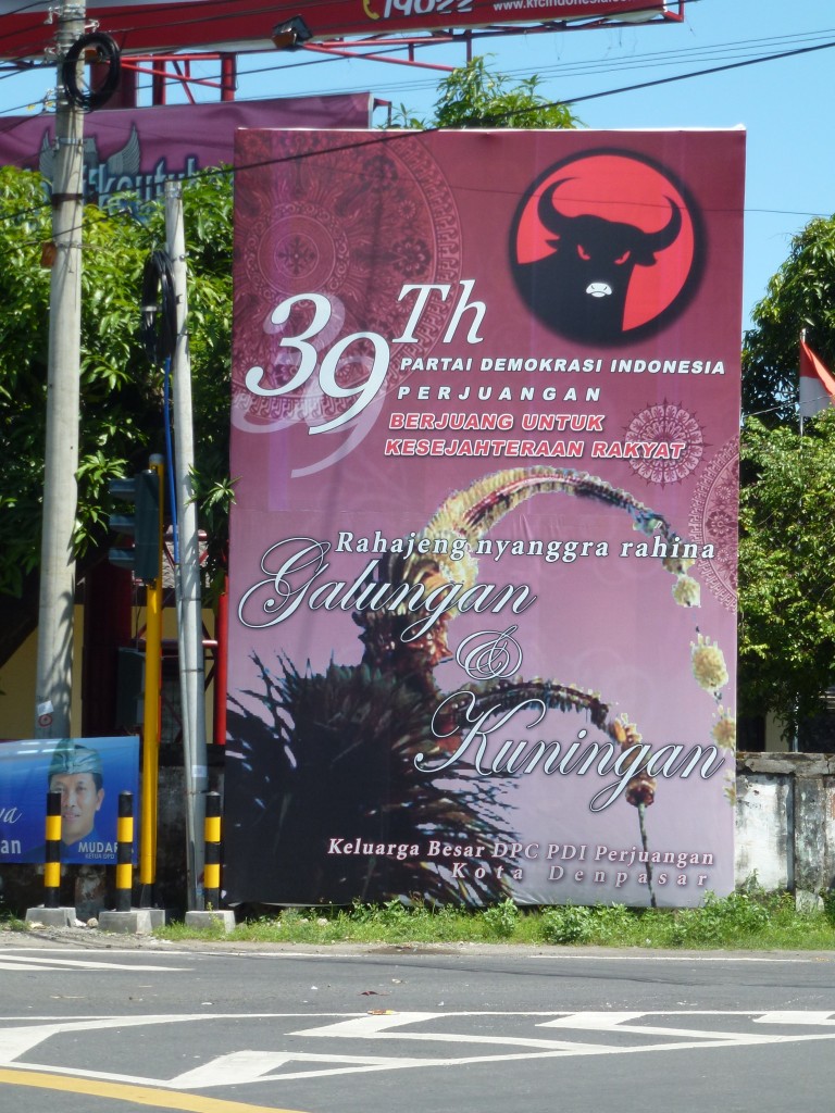 The billboard of Megawati's PDI-P, without party leaders, By: Sita van Bemmelen