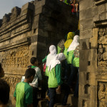 Schoolchildren at the Borobudur, By: Ogi Fran