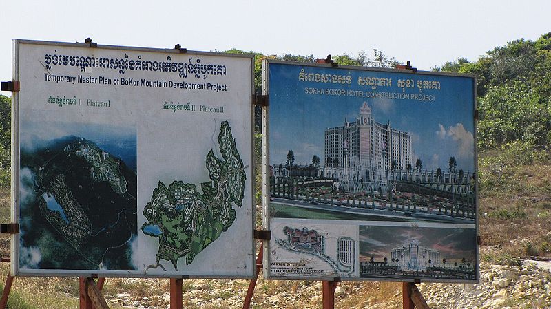 construction site sign of Bokor Hill Master Plan