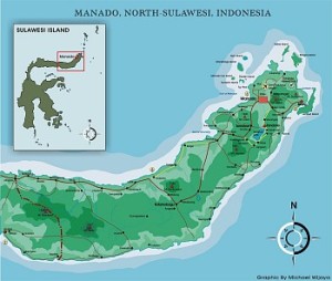 north sulawesi map