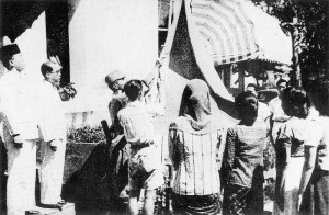 Raising the Indonesian flag on 17 August 1945, By: Frans Mendur