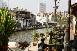 The quaint canal running through Melacca, By: Gabrielle Yetter