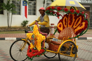 Fully decked-out trishaw, By: Gabrielle Yetter
