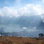 From afar, the crater of Rinjani looks beautiful and unspoiled, By: Angela Richardson