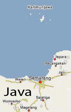 Karimunjawa map central Java