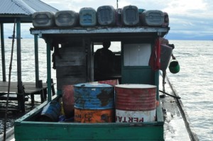 Boat of fuel supplier, Tarakan, East Kalimantan, Indonesia