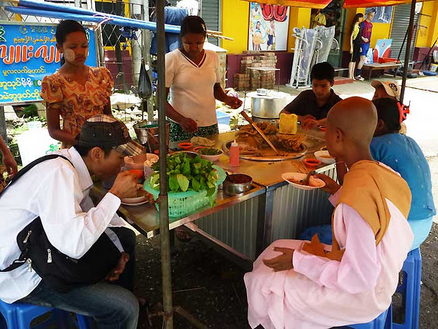 Roadside dining, routine for the locals, an adventure for tourists