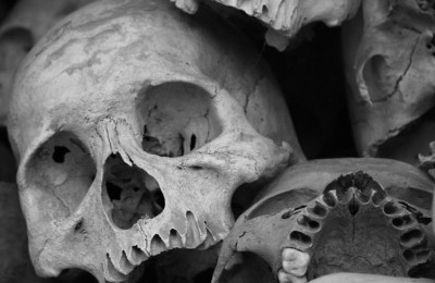 Skulls found on the Killing Fields of Choeung Ek, By: Bruno Ideriha