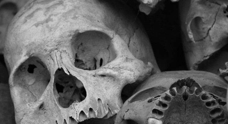 Skulls found on the Killing Fields of Choeung Ek, By: Bruno Ideriha