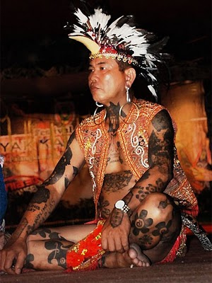 A Dayak with traditional tattoos, By: Verry Sahagun