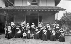 Roman Catholic nuns at an orphanage in Singkawang, West Kalimantan. Ca. 1915-1935