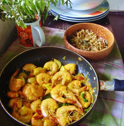 Sri Lanka Light & Spicy Prawns in oil recipe