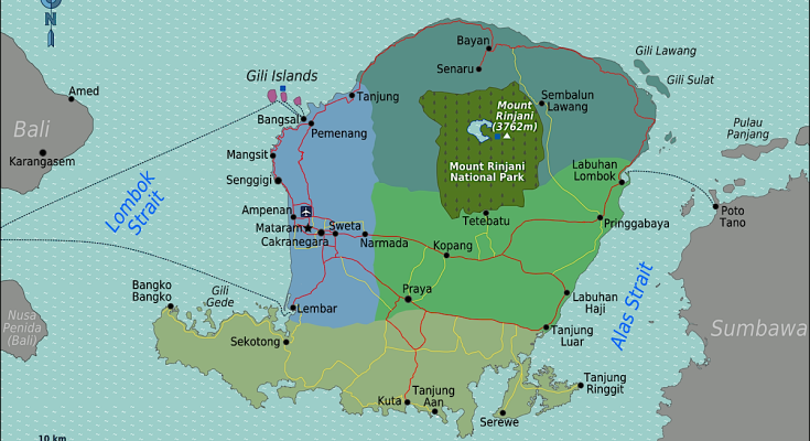 Lombok map