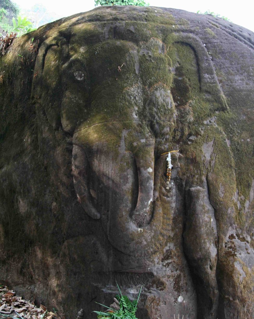 Elephant carving at Wat Phu, By: Isaac Olson