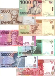 Indonesian Rupiah notes: colorful & with a lot of zeros!
