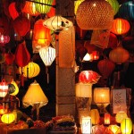 Evening in Hoi An: Traditional lanterns on sale, By: Simon Hare