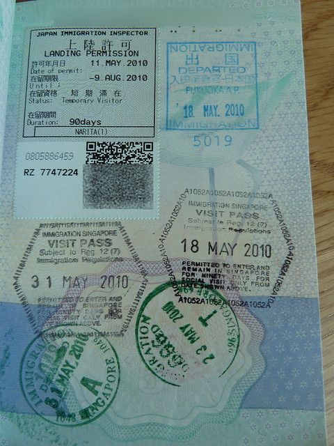 Singapore Visa Stamps, By: Mroach
