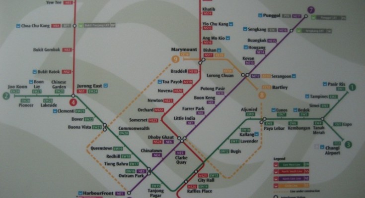 Singapore MRT map, By: Edward