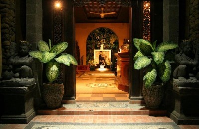 The entrance to Sehati Guesthouse in Ubud